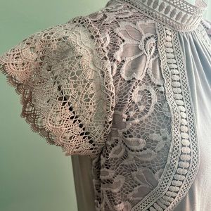 Women’s Pink blouse Size S. Lace/cotton